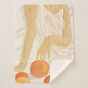Tangerine Grace Sherpa Blanket
