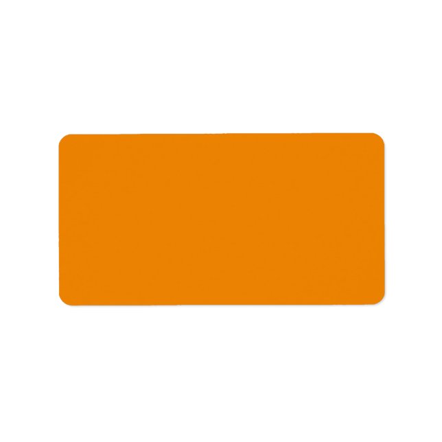 Tangerine hex code F28500 Label (Front)
