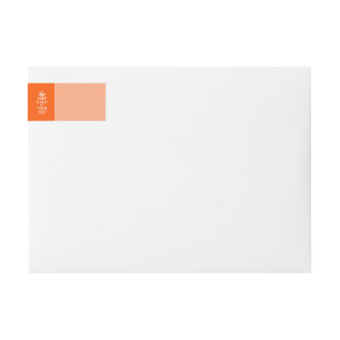Tangerine KEEP CALM AND Your Creative Text Wrap Around Label