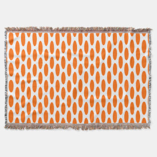 Tangerine Modern Oval @ Emporiomoffa Throw Blanket