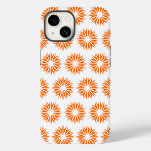 Tangerine Modern Sunbursts Case-Mate iPhone 14 Case