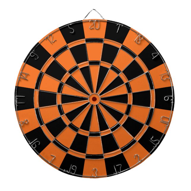Tangerine Orange And Black Dartboard (Front)