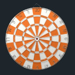 Tangerine Orange And White Dartboard<br><div class="desc">Tangerine Orange And White Dart Board</div>