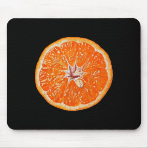 Tangerine Orange Fruit Easy Last Mie Halloween Mouse Pad