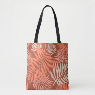 Tangerine Orange Leaves Tote Bag