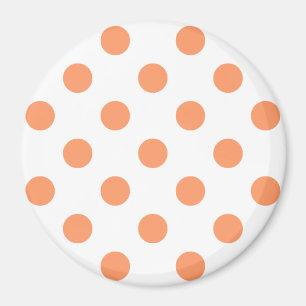 Tangerine Orange Polka Dots Circles Magnet