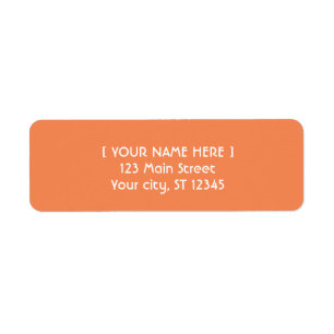 Tangerine orange simple elegant return address label