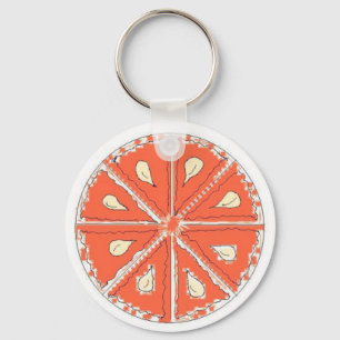 Tangerine Orange Slice Key Ring