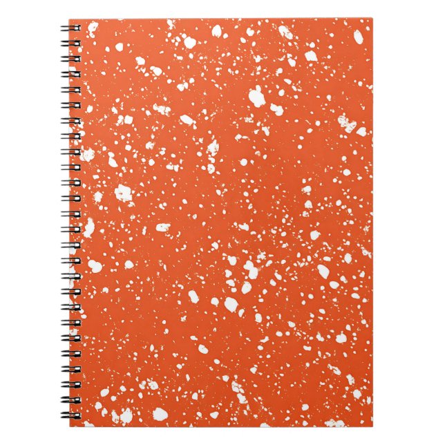 Tangerine Pebble Marble Notebook (Front)