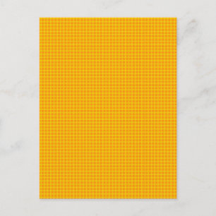 Tangerine Plaid Pattern Postcard