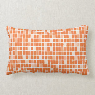 Tangerine Rectangle Mosaic Lumbar Cushion