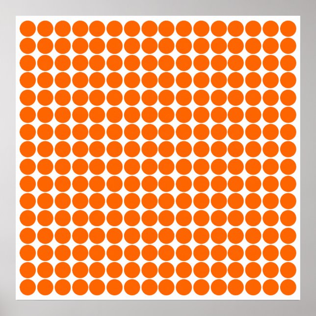 Tangerine Safari Dot Poster (Front)