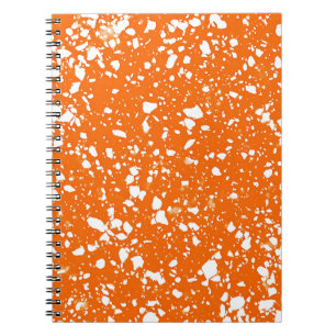 Tangerine Splash Marble Notebook