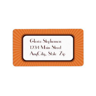 Tangerine Spring Rays Address Labels