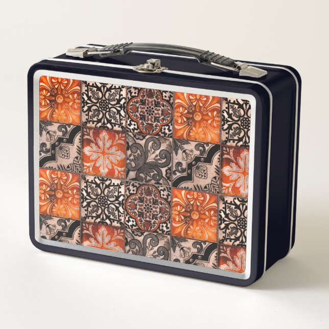 Tangerine Tile Metal Lunch Box (Front)