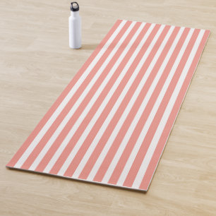 Tangerine Vertical Stripped Yoga Mat