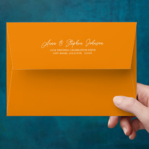 Tangerine with Return Address Envelope