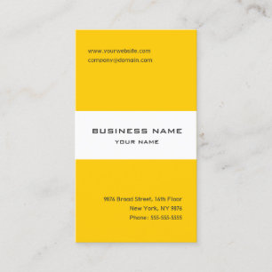 Tangerine yellow and white striped business card