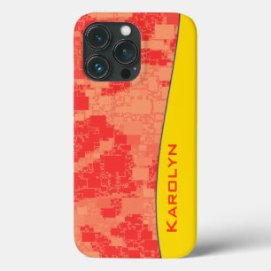 Tangerine Zeal Tiled Artwork iPhone 13 Pro Case