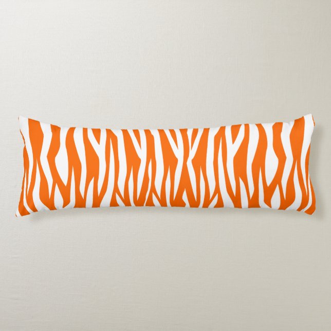 Tangerine Zebra Print Body Cushion (Front)