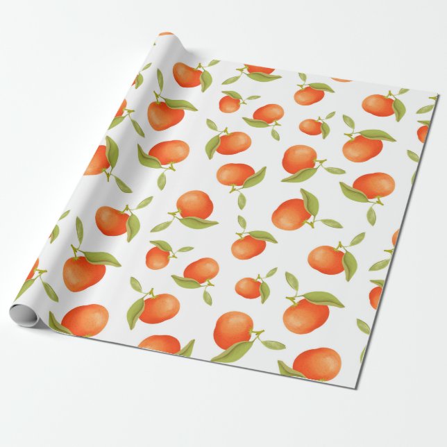 Tangerines Wrapping Paper (Unrolled)
