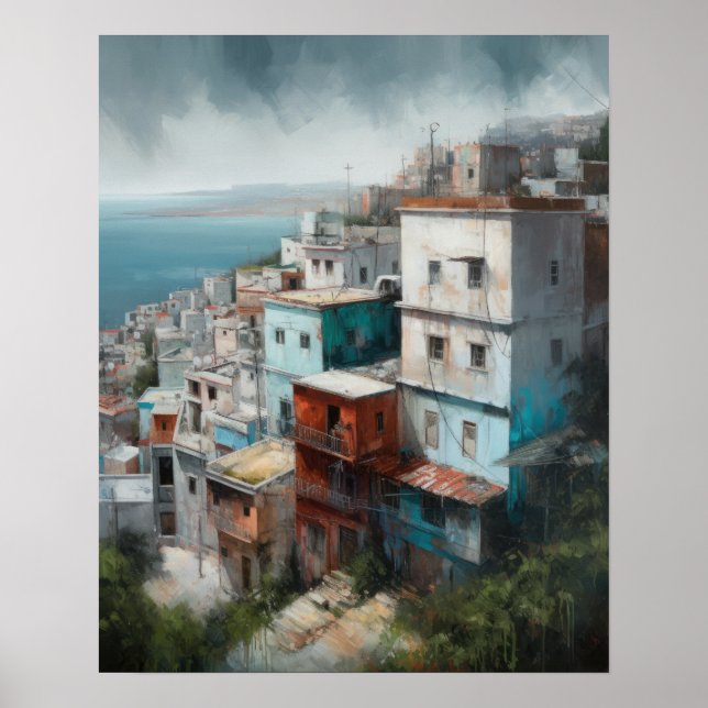 Tangier Morocco Painting Art Print Poster (Front)