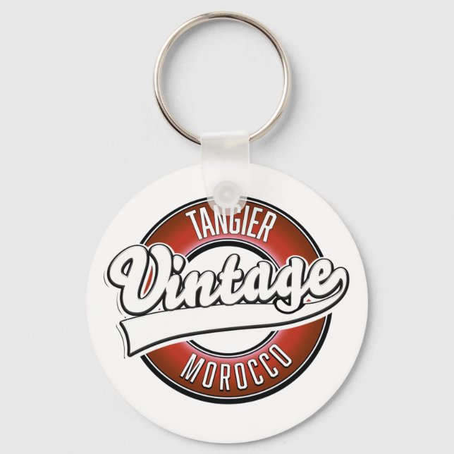 Tangier morocco vintage logo key ring (Front)