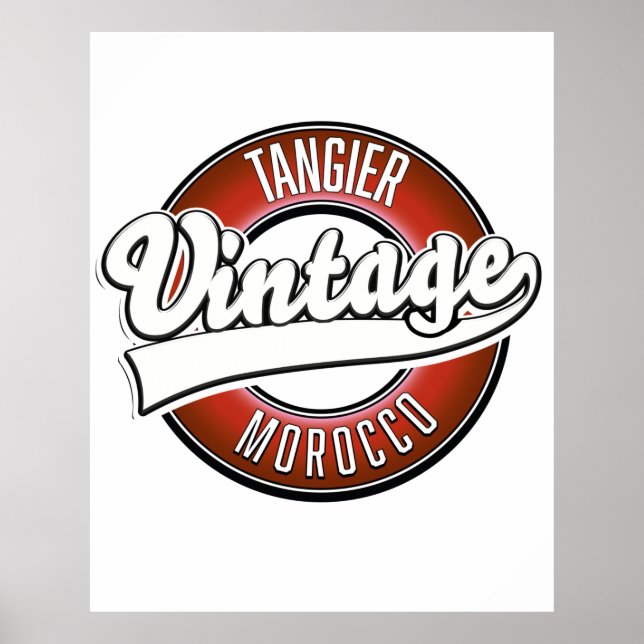 Tangier morocco vintage logo poster (Front)