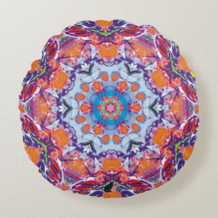 Tangiers Kaleidoscope  Round Cushion