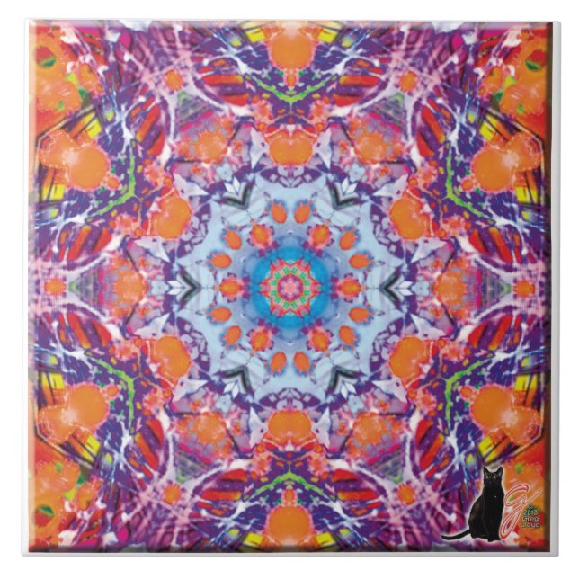 Tangiers Kaleidoscope Tile (Front)