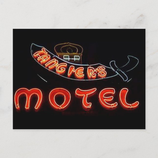Tangier's Motel Vintage Chicago Neon Post Card (Front)