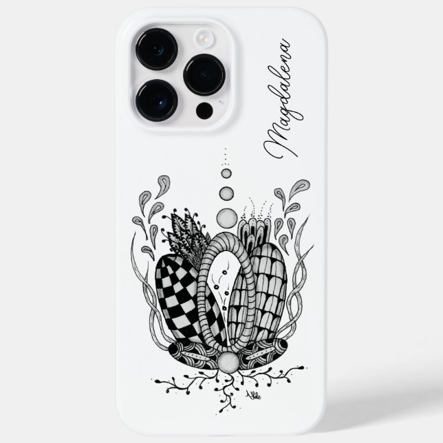 Tangle Art: Floral Design, Ovals -  Case-Mate iPhone Case (Back)