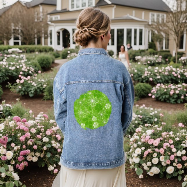 Tangle of Clovers Denim Jacket (Wedding Back)