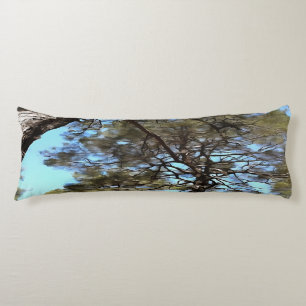 Tangled Branches Of Pine Trees Bizarre Perspective Body Cushion
