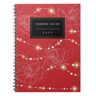 Tangled Bright Fairy Lights Glow Holiday Notebook