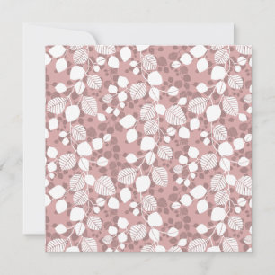 Tangled Foliage Canopy Botanical Blush Art Card