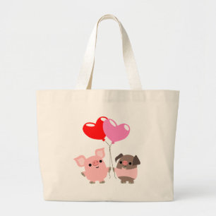 Tangled Hearts (Cartoon Pigs) Bag