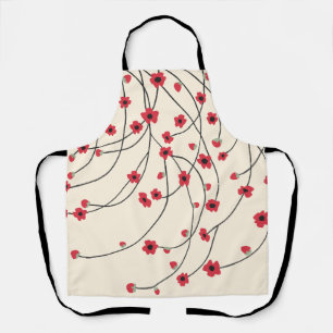 Tangled in Bloom Crimson Red Warm Vanilla  Apron