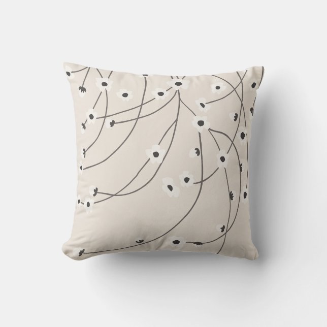 Tangled in Bloom Warm Vintage  Cushion (Front)