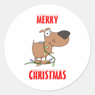 Tangled in Lights Classic Round Sticker