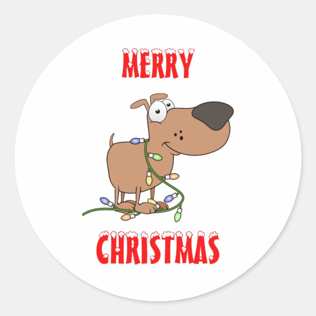 Tangled in Lights Classic Round Sticker (Front)