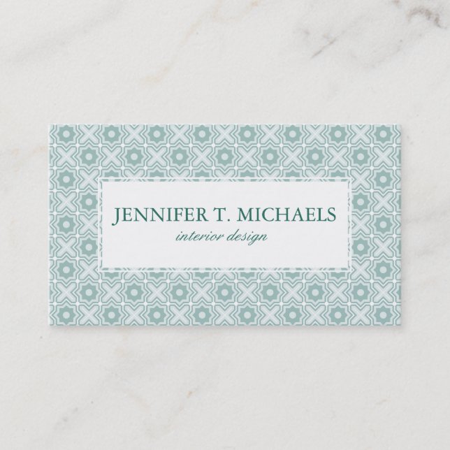 Tangled Lattice Pattern Business Card (Front)