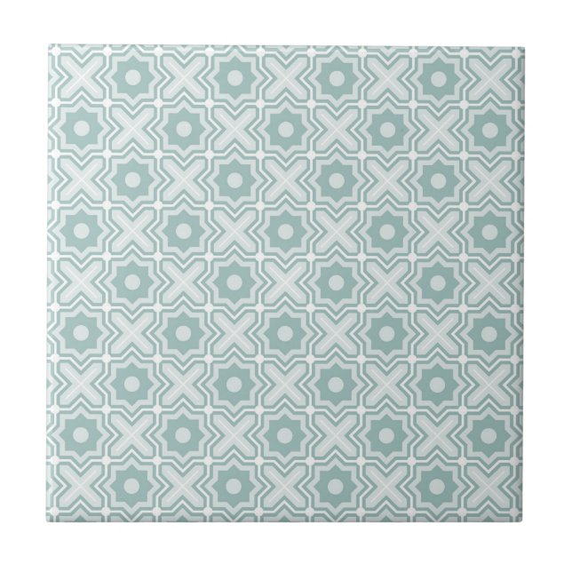 Tangled Lattice Pattern Ceramic Tile (Front)