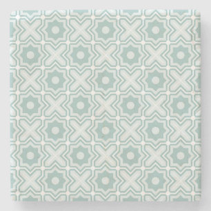 Tangled Lattice Pattern Stone Coaster