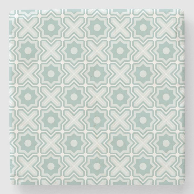 Tangled Lattice Pattern Stone Coaster (Front)