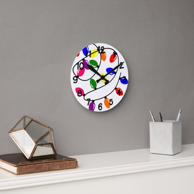 Tangled Lights Round Clock (Office)