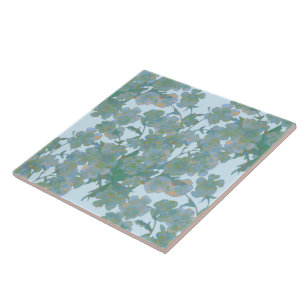 Tangled Moonlit Buttercups Ceramic Tile