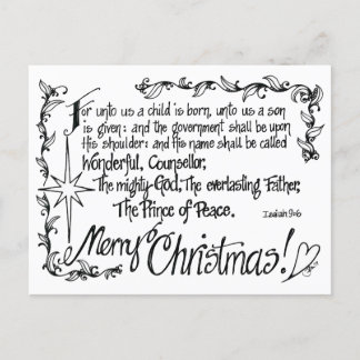 Tangled Religious Christmas Postcard