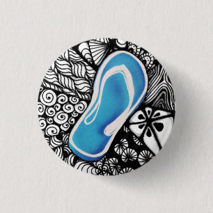 Tangled Sandal Button Pin