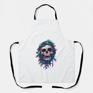 Tangled Skullmas � Funny Xmas Skeleton Apron